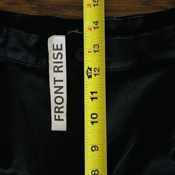 Hunter & Brown Women Relaxed Straight Leg Black Cargo Pants Large High Rise NWT - Picture 9 of 10